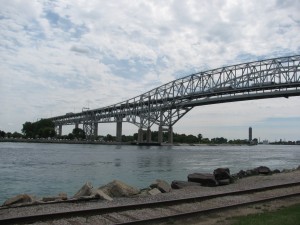 Blue Water Bridge connecting Port Huron Michigan with Ontario, Canada